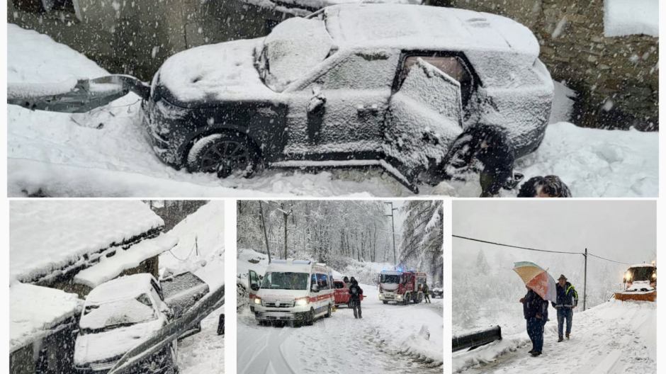 Sfonda il rail e finisce su una casa sottostante. Sul posto ambulanza e Vvf